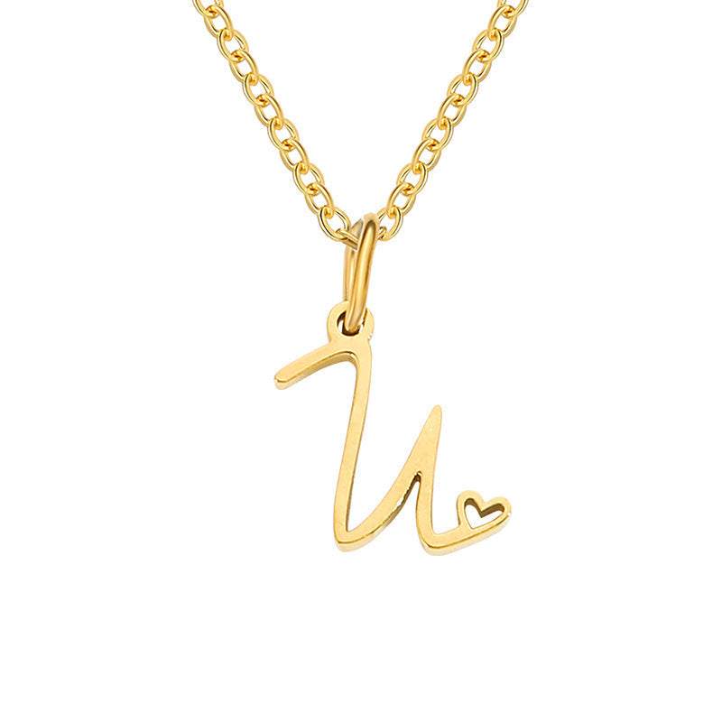 Initial Heart Necklace - Rose & Oliver