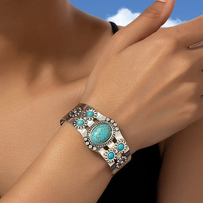 Seren Turquoise Cuff Bracelet - Rose & Oliver