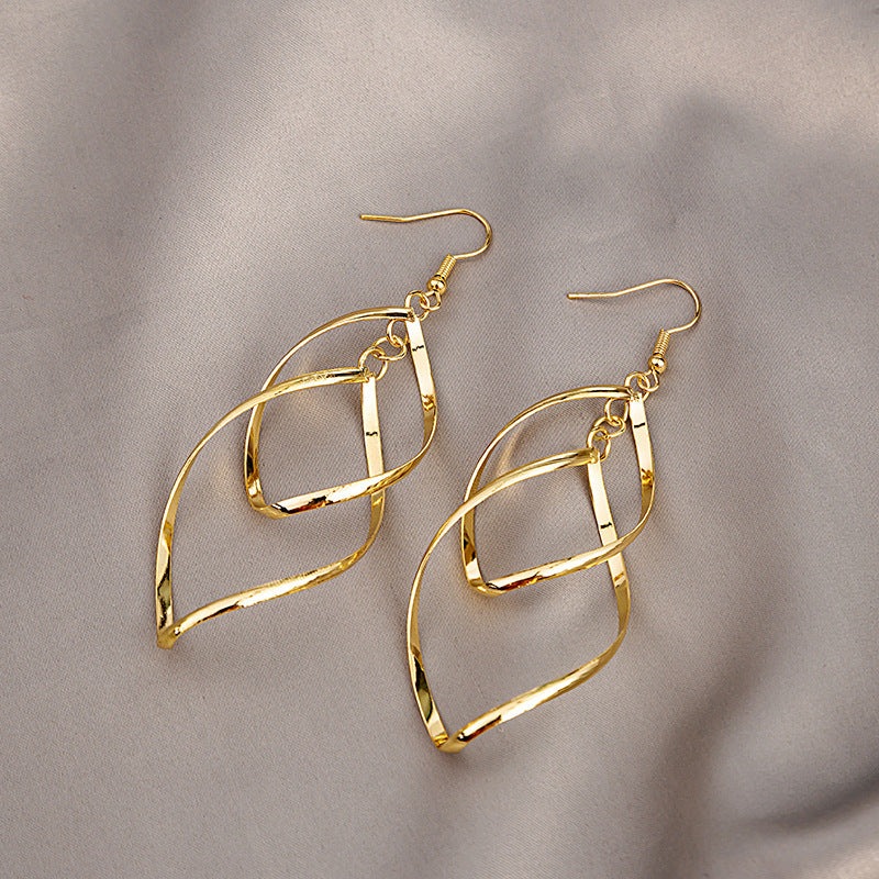 Minimalist Layered Drop Earrings - Rose & Oliver
