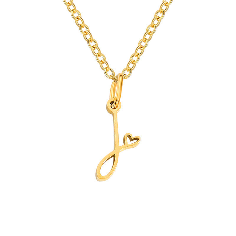Initial Heart Necklace - Rose & Oliver