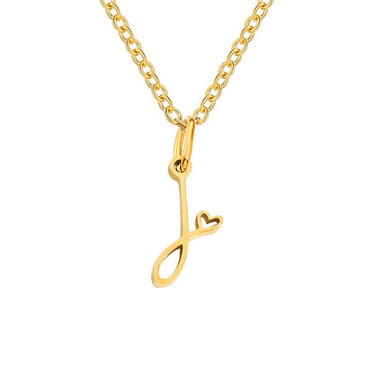 Initial Heart Necklace - Rose & Oliver