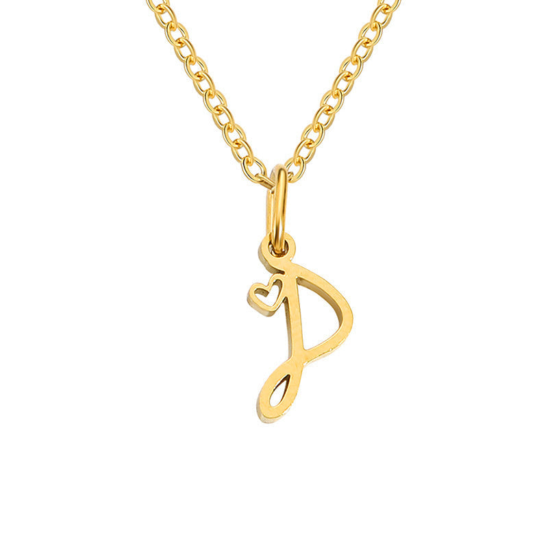 Initial Heart Necklace - Rose & Oliver