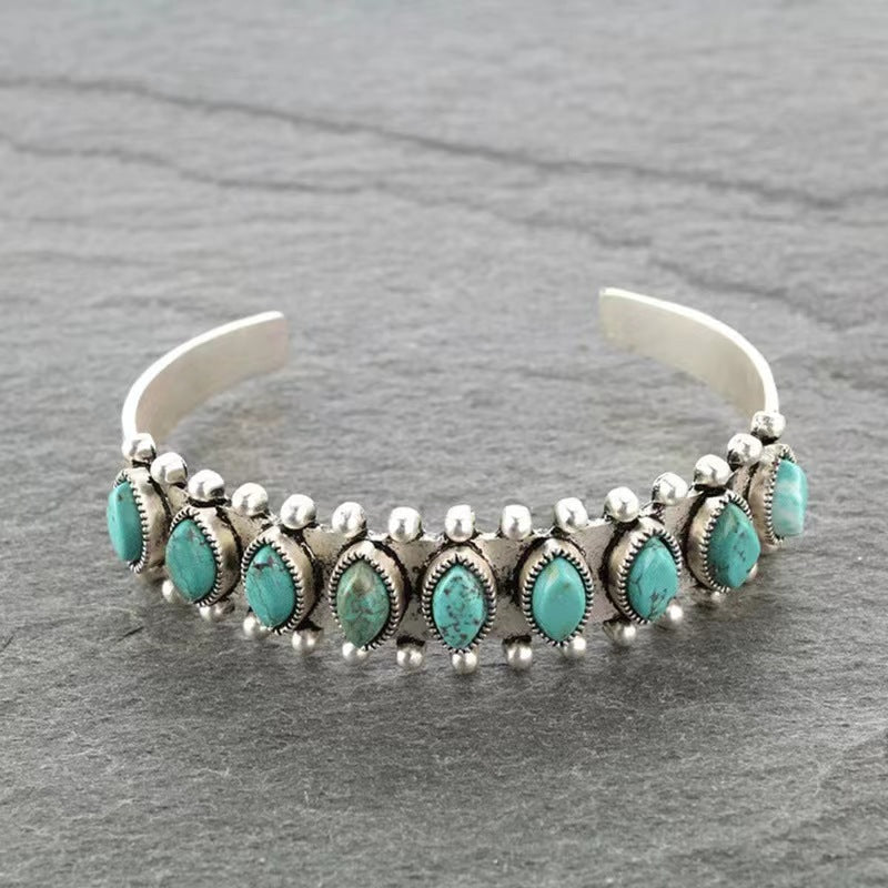 Azmira Turquoise Cuff Bracelet - Rose & Oliver