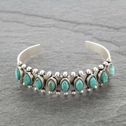 Azmira Turquoise Cuff Bracelet - Rose & Oliver