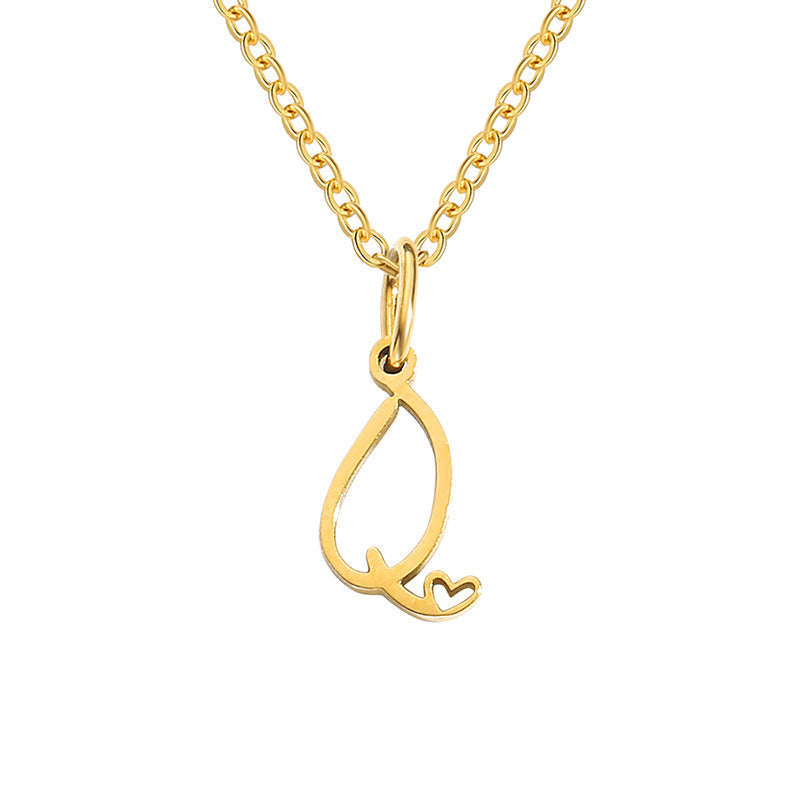 Initial Heart Necklace - Rose & Oliver
