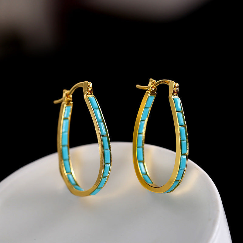 Caspian Edge Hoop Earrings - Rose & Oliver