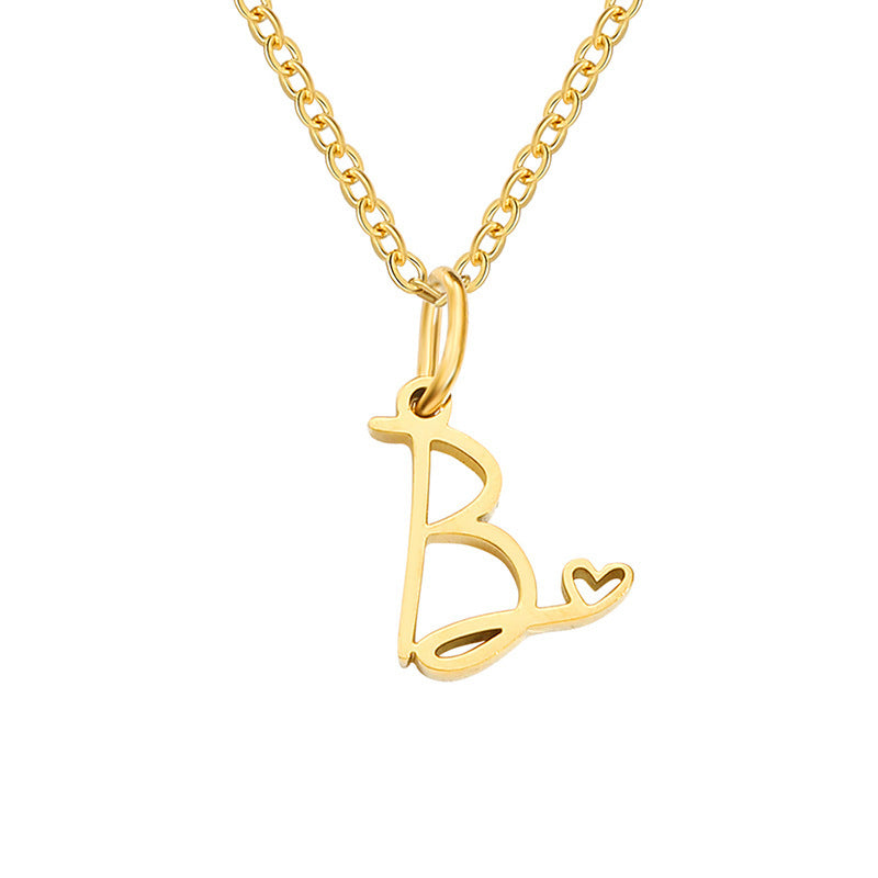 Initial Heart Necklace - Rose & Oliver