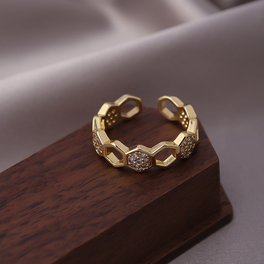 Crystal Honeycomb Ring - Rose & Oliver