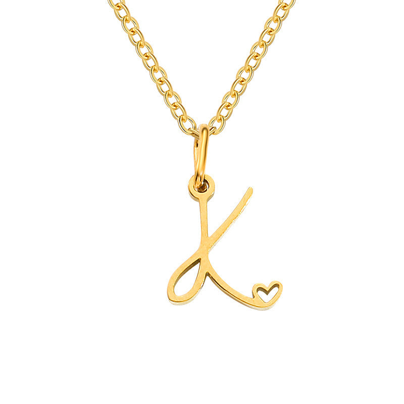 Initial Heart Necklace - Rose & Oliver