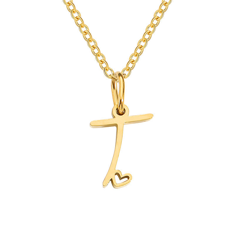 Initial Heart Necklace - Rose & Oliver