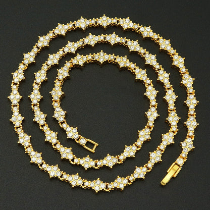 Classic Cluster Tennis Necklace (Gold) - Rose & Oliver