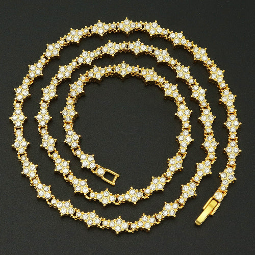 Classic Cluster Tennis Necklace (Gold) - Rose & Oliver