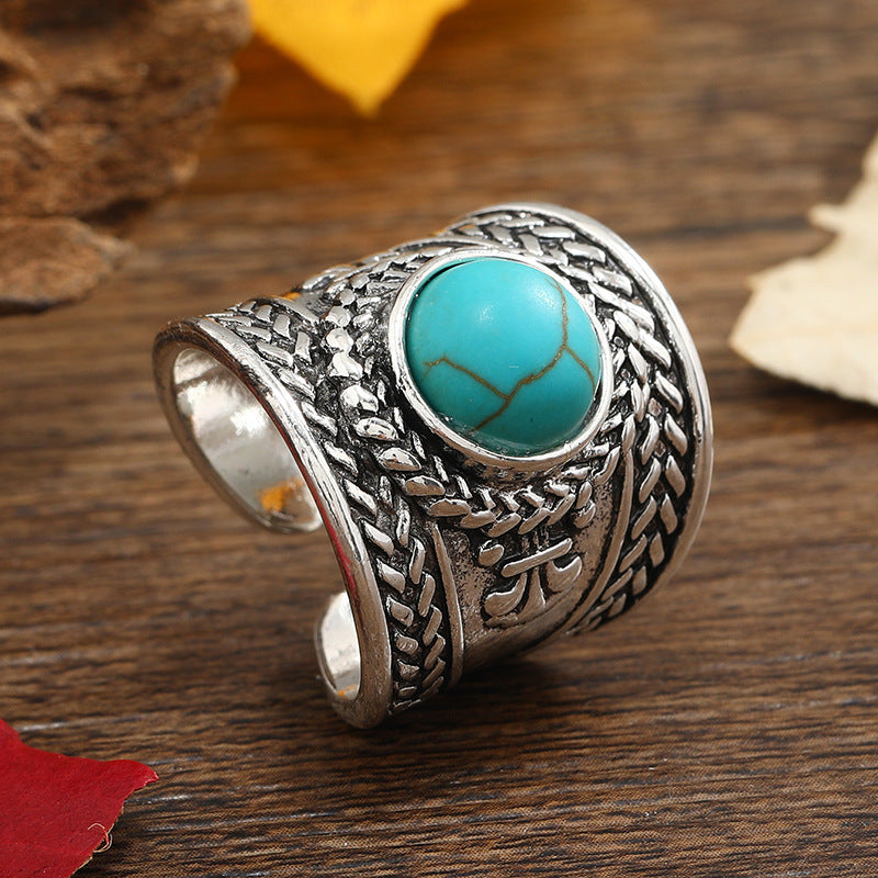 Ravik Stone Open Ring - Rose & Oliver