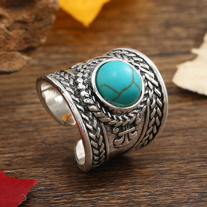Ravik Stone Open Ring - Rose & Oliver