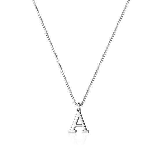 Love Letter Initial Necklace (White Gold) - Rose & Oliver