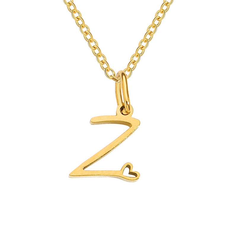 Initial Heart Necklace - Rose & Oliver