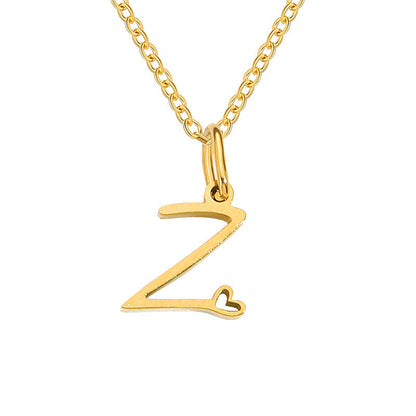 Initial Heart Necklace - Rose & Oliver