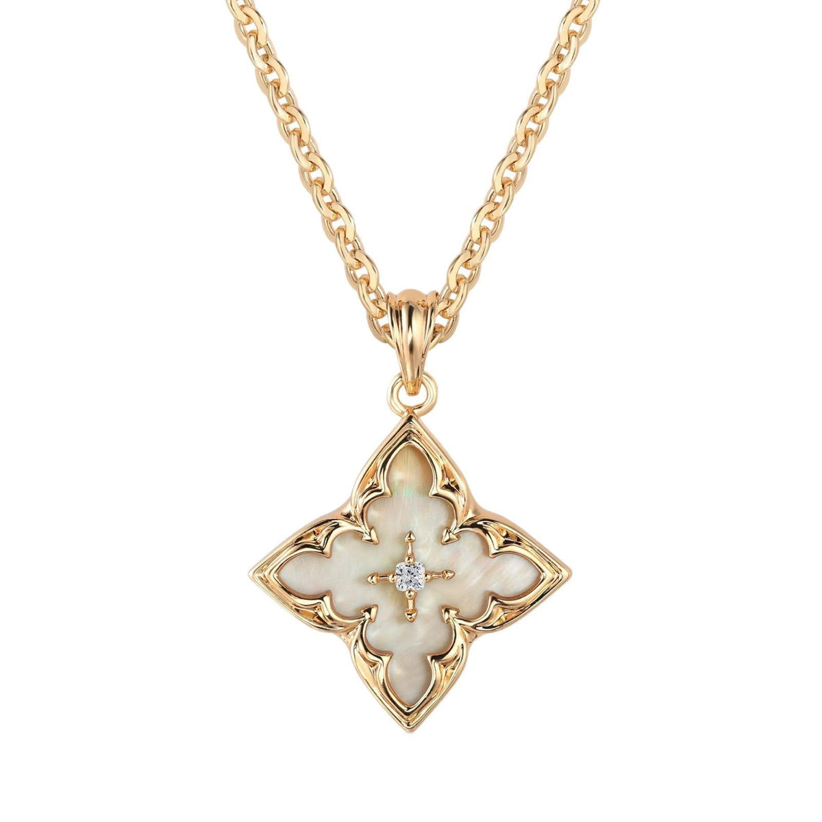 Clover Pendant Necklace (Brown) - Rose & Oliver