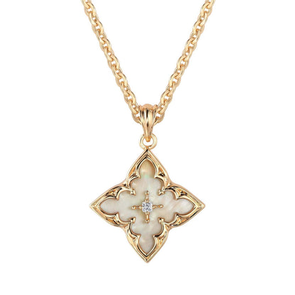 Clover Pendant Necklace (Brown) - Rose & Oliver