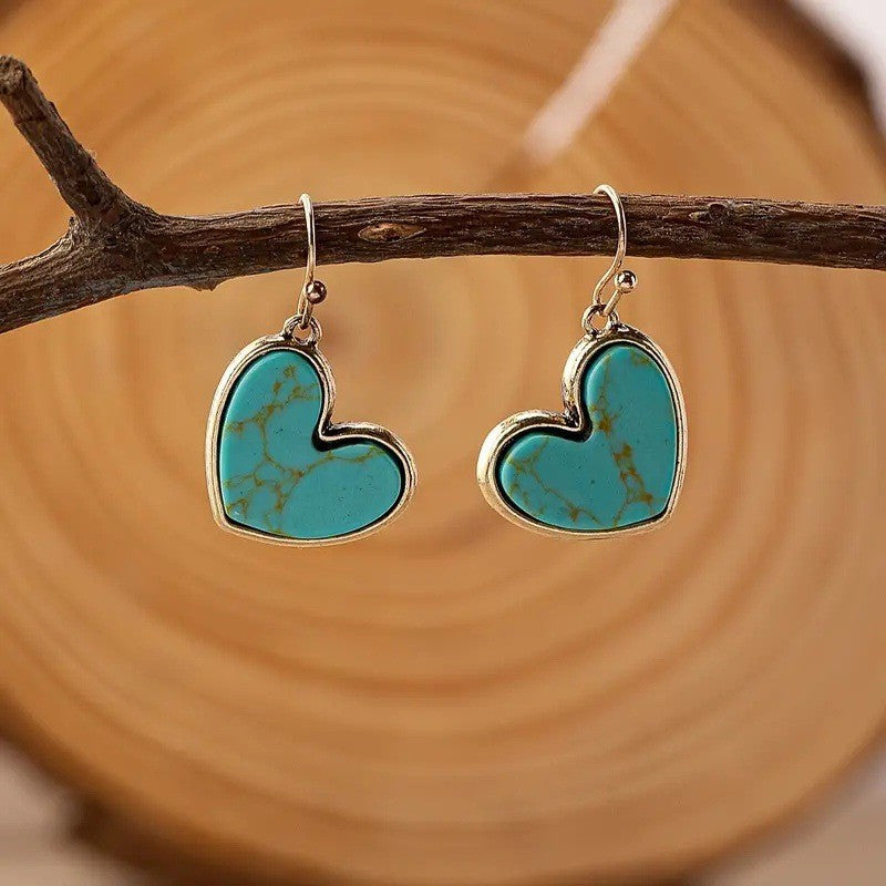 Turquoise Love Earrings - Rose & Oliver