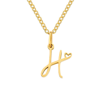 Initial Heart Necklace - Rose & Oliver