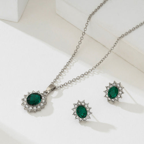 Katya Emerald Jewelry Set - Rose & Oliver