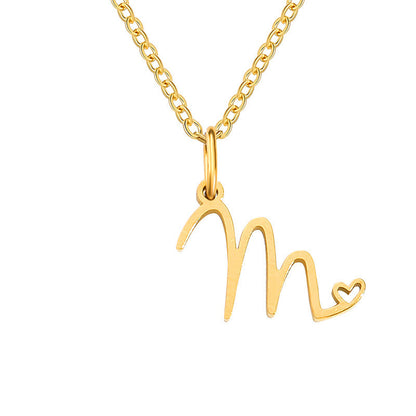 Initial Heart Necklace - Rose & Oliver
