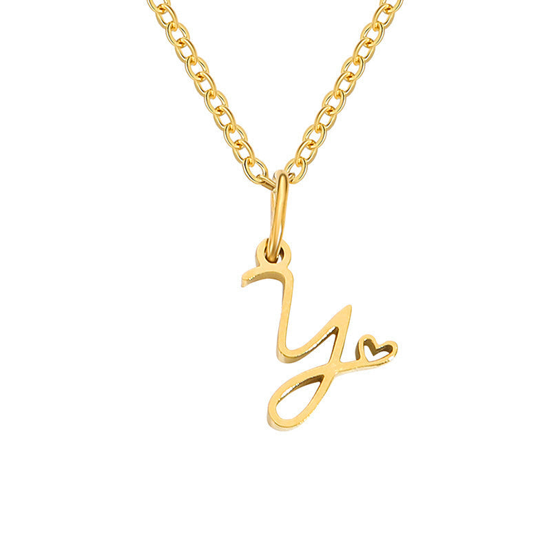 Initial Heart Necklace - Rose & Oliver