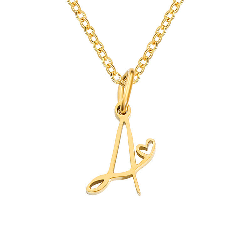 Initial Heart Necklace - Rose & Oliver