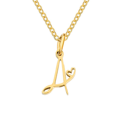 Initial Heart Necklace - Rose & Oliver