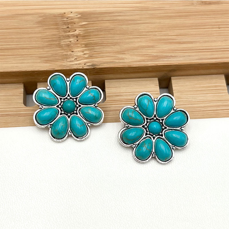 Serelith Turquoise Petal Studs - Rose & Oliver