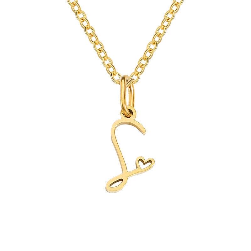 Initial Heart Necklace - Rose & Oliver