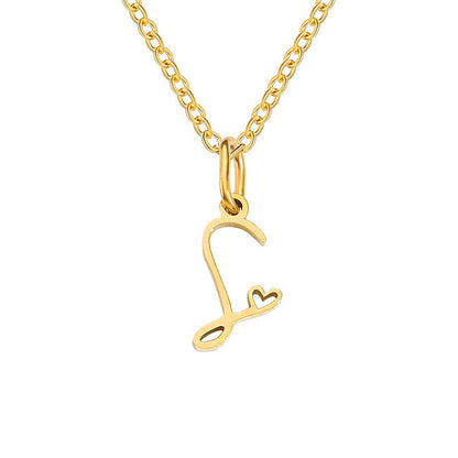 Initial Heart Necklace - Rose & Oliver