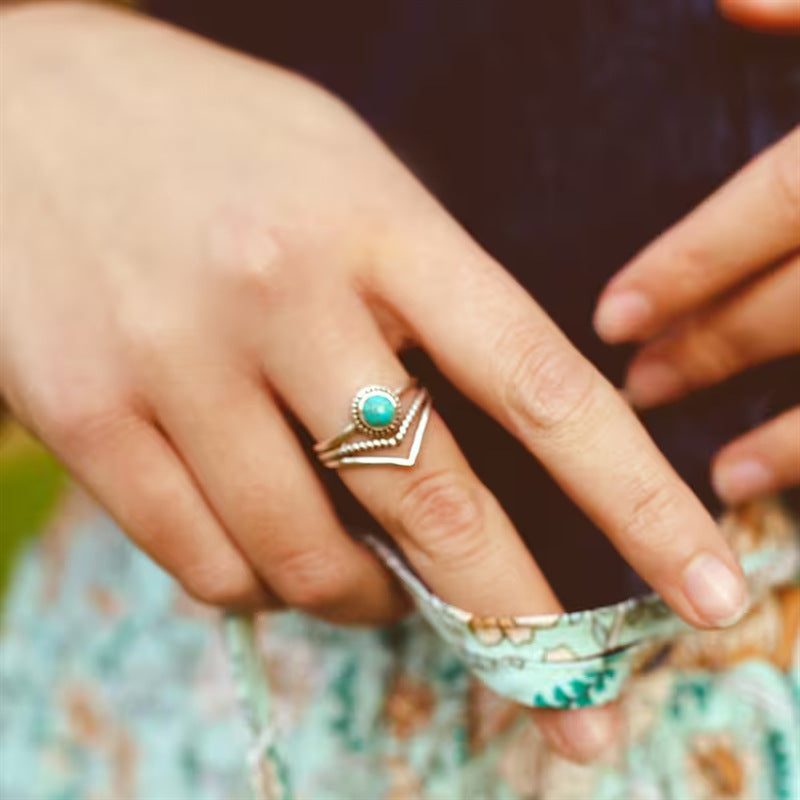 Velora Turquoise Beaded Ring - Rose & Oliver