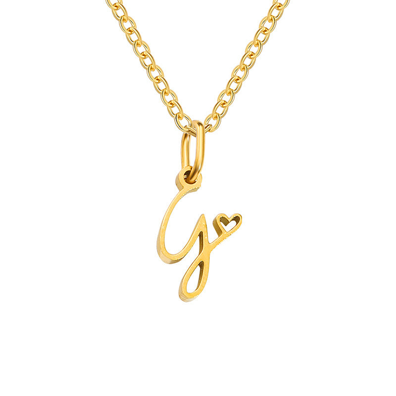 Initial Heart Necklace - Rose & Oliver