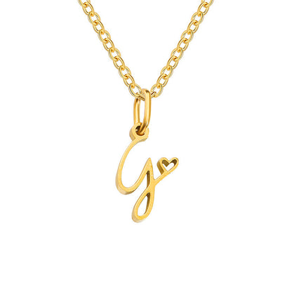 Initial Heart Necklace - Rose & Oliver