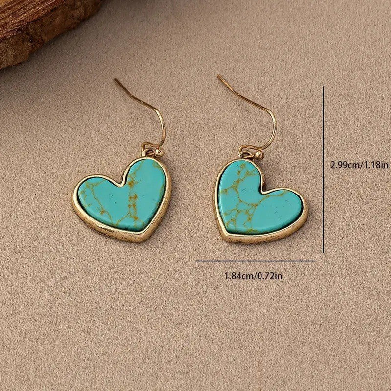 Turquoise Love Earrings - Rose & Oliver
