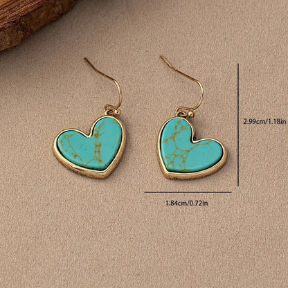 Turquoise Love Earrings - Rose & Oliver