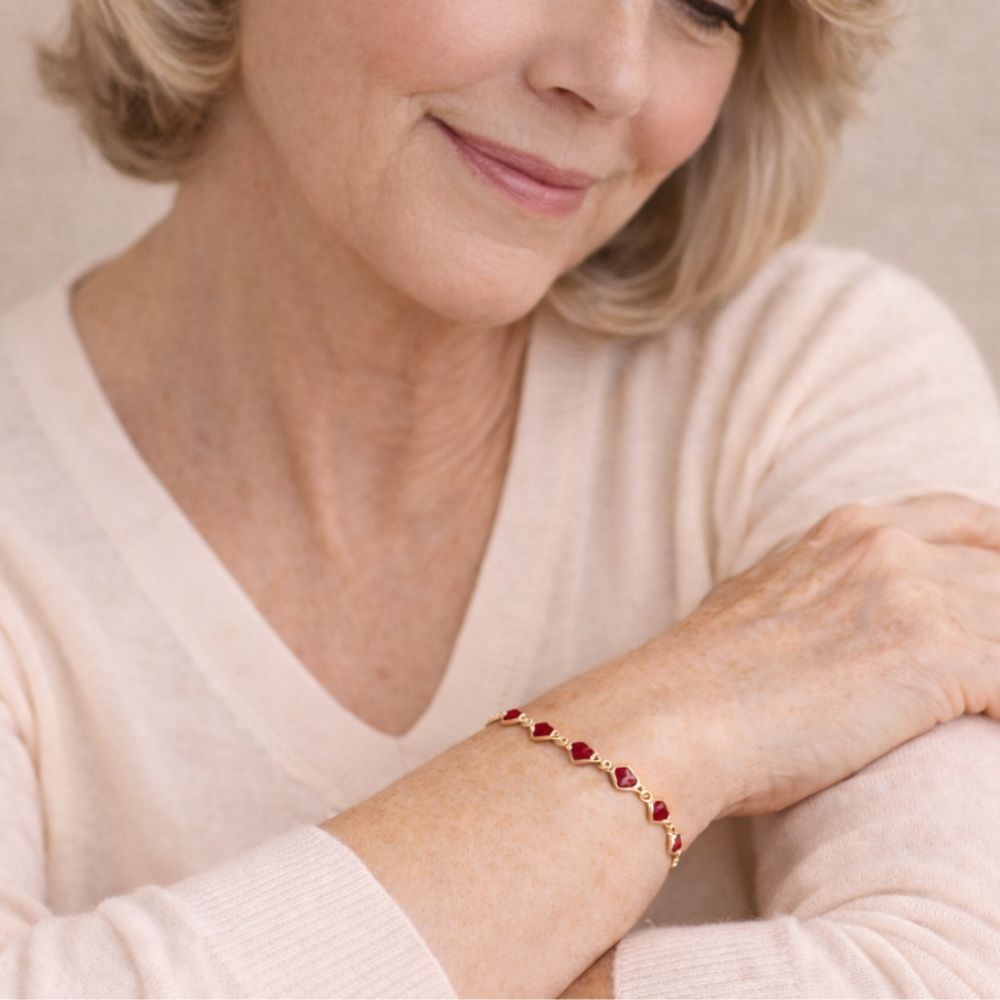 Ophelyra Garnetelle Bracelet Gold by Rose & Oliver - product image 2