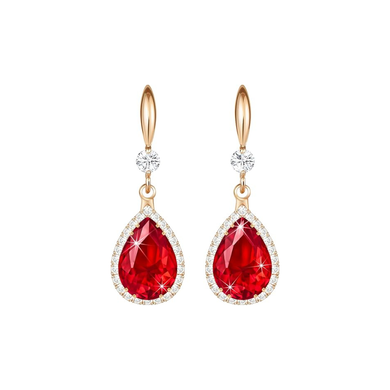 Ruby Teardrop Earrings - Rose & Oliver