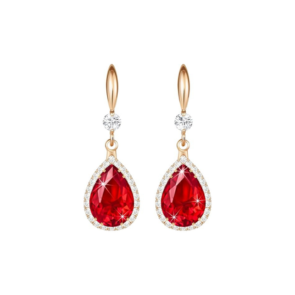 Ruby Teardrop Earrings - Rose & Oliver