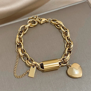 Heartened Chunky Bracelet | Gold by Rose & Oliver - product image 1