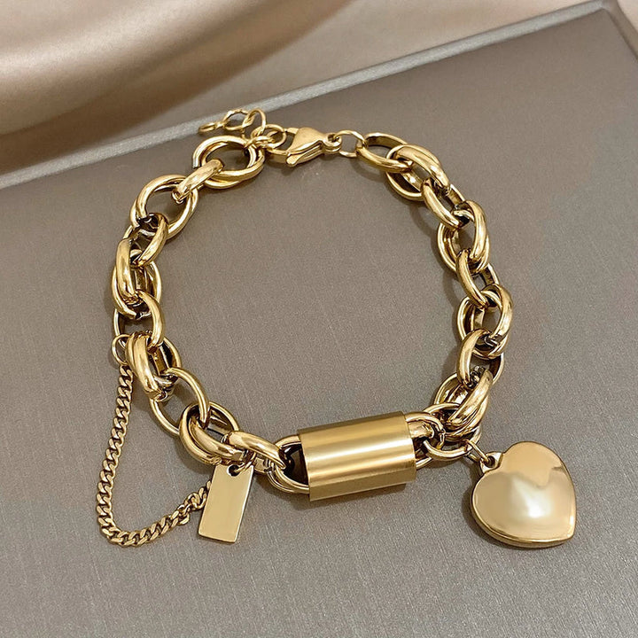 Heartened Chunky Bracelet | Gold by Rose & Oliver - product image 1