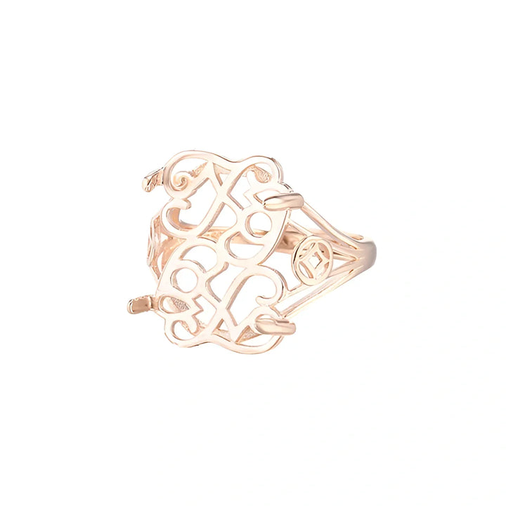 Vintage Style Openwork Gold Ring