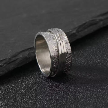 Vintage Spinner Thin Gold & Silver Ring