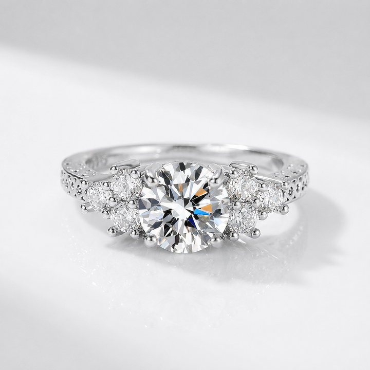 Silver Round Zirconia Vintage Ring by Rose & Oliver - product image 1