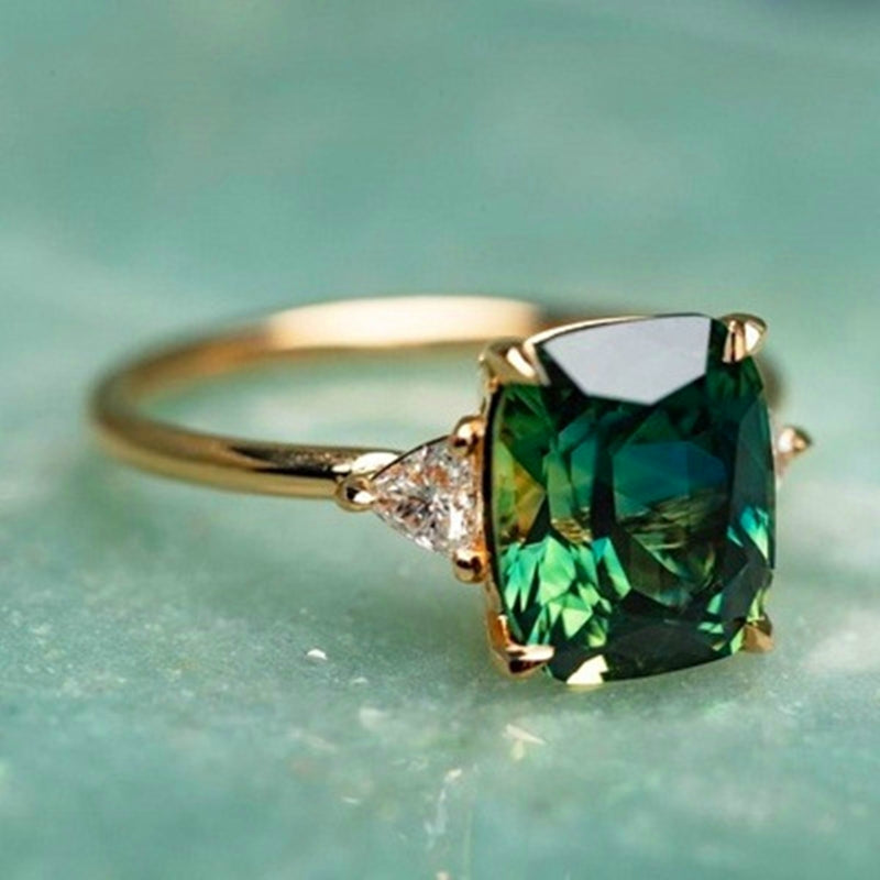 Fortuna Green Zircon Gold Ring - Rose & Oliver
