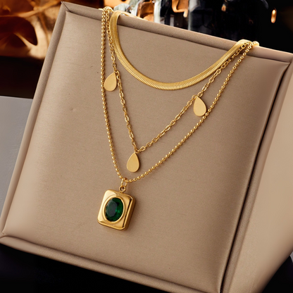 Leona Emerald Necklace - Rose & Oliver