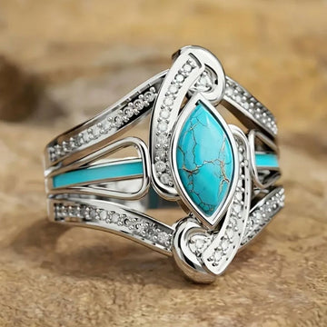 Turquoise Marquis Statement Ring