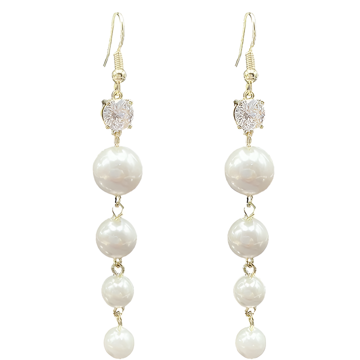 Vintage White Stone Pearl Earrings